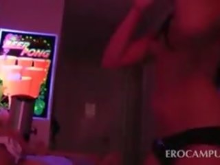 Teen Brunette Riding penis In Dorm Room Bed