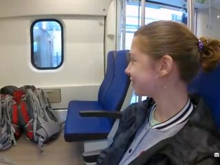 Real Public Blowjob in the Train | Pov Oral Creampie by Mihanika69