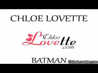 Sexy, pequeñita adolescente chloe lovette es en su favorita batman
