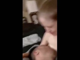MILF Gets Double Orgasm from Breastfeeding her Husband!