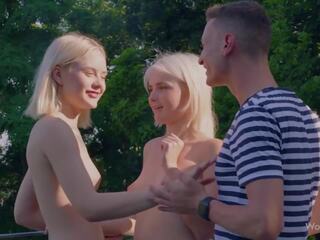 Wowgirls dva ukrajinský modely emily svůdnice a lika hvězda podíl a adolescent v tento splendid trojice klip