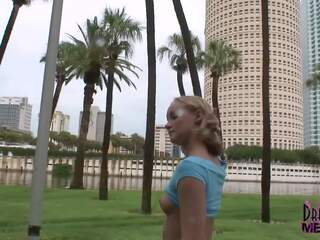 Blonde divinity Is Naked In Downtown Tampa