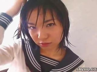JAVHQ: incredible Japanese school girl's first time.