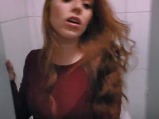 I Suck Stranger's prick in Shopping Center Bathrom and he Cum on my Face.