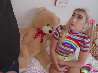 Pigtails and rainbows-petite teen quickie