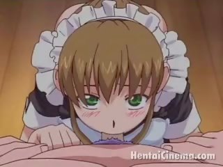 Irresistible hentai υπηρέτρια τσιμπουκώνοντας ένα ογκώδης dork επί αυτήν